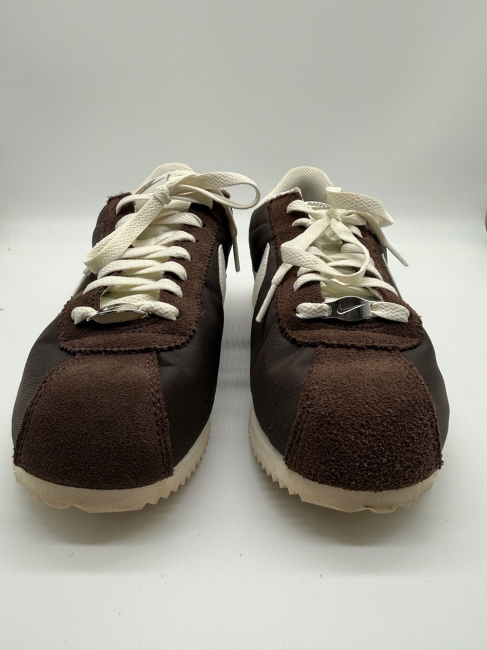 Nike Cortez Sneakers Shoes in Baroque Brown White Swoosh Size 9 - Picture 4 of 11